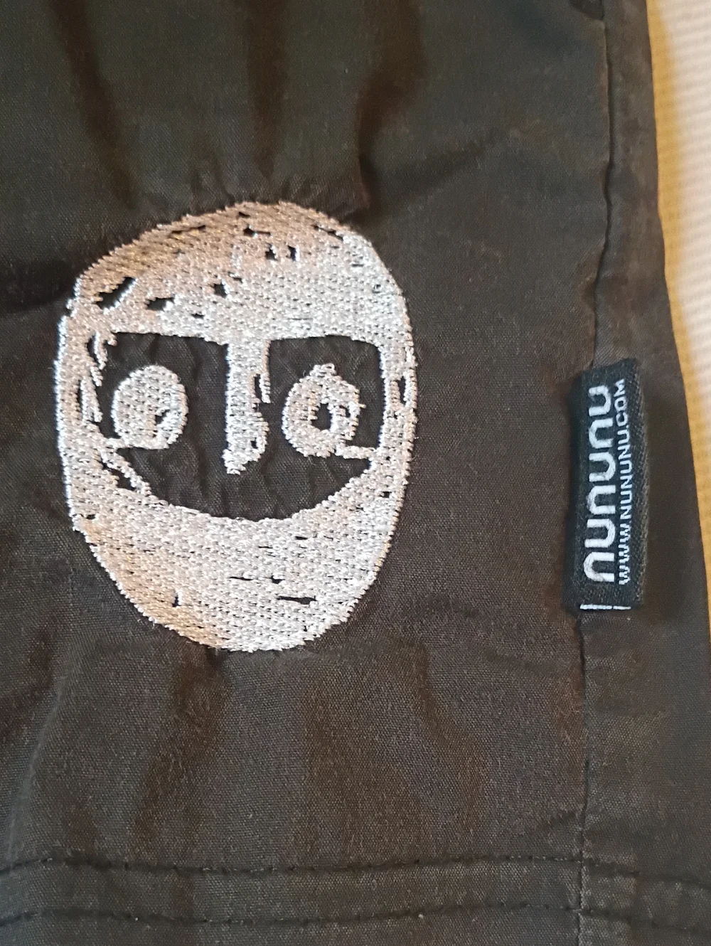 nununu Black Swim Shorts With Embroidered Design